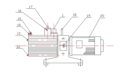 Rotary vane pump cross section diagram